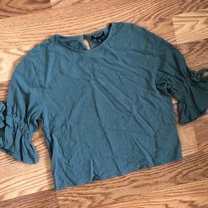 Topshop Olive Blouse 3/4 Sleeve